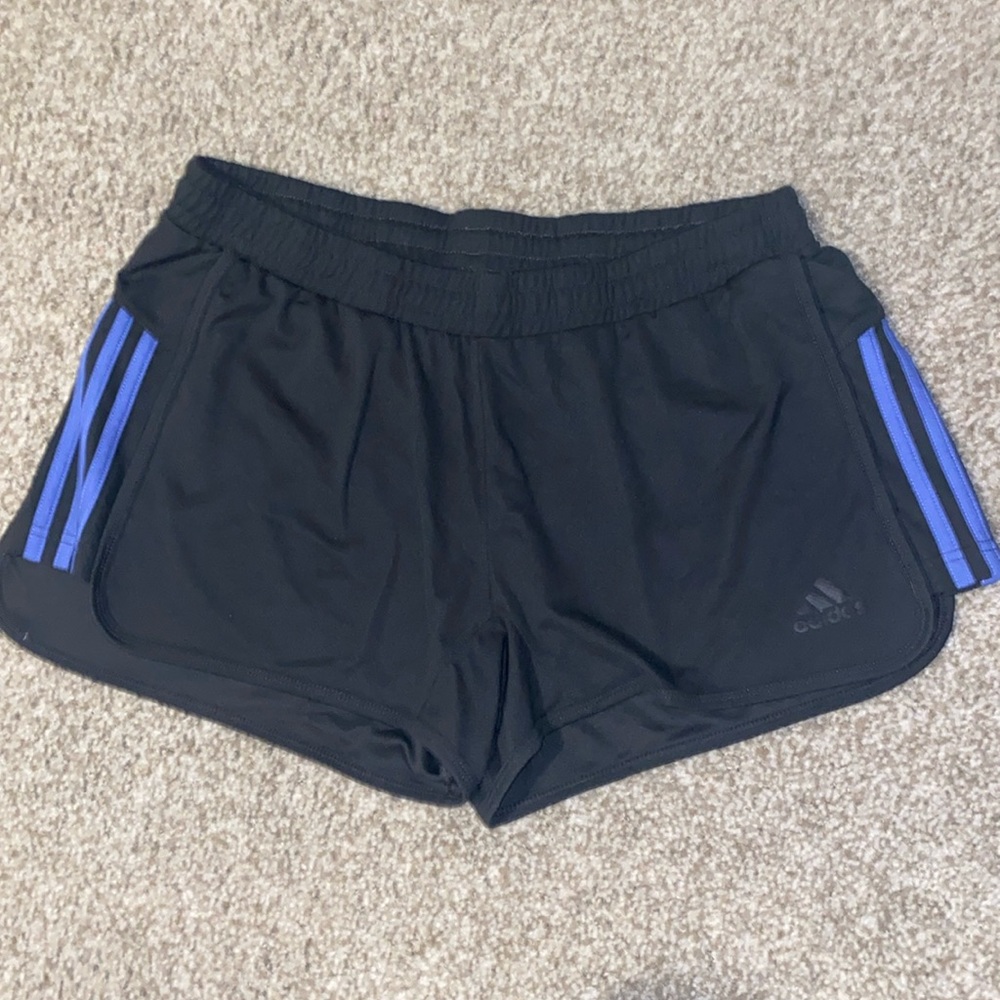 adidas Black and Blue Athletic Shorts